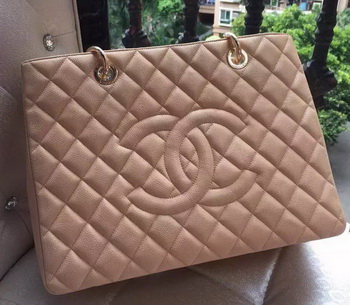 Chanel Shopper Bag Original Calfskin Leather A95021 Apricot