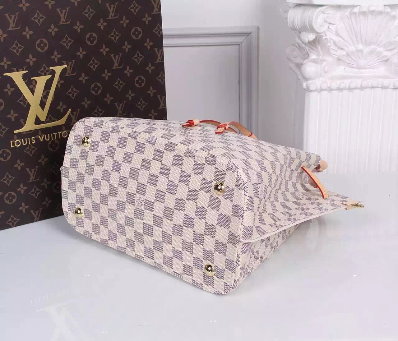 Louis Vuitton Damier Azur Canvas Shoulder Bag 41579 