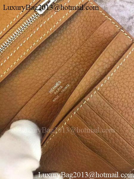 Hermes Bi-Fold Wallet Togo Leather H512 Brown Hermes Bi-Fold Wallet Togo Leather H512 Brown