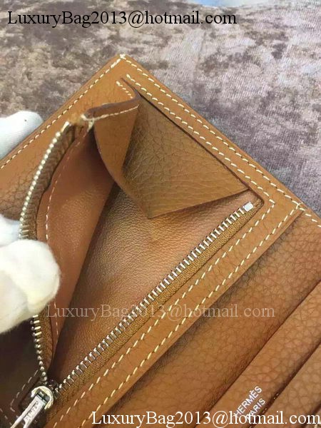 Hermes Bi-Fold Wallet Togo Leather H512 Brown Hermes Bi-Fold Wallet Togo Leather H512 Brown