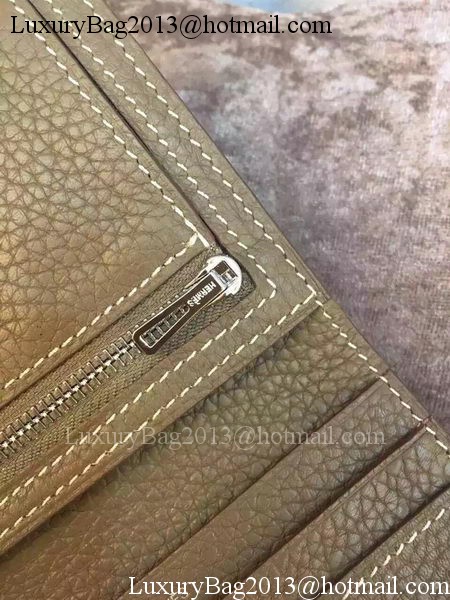 Hermes Bi-Fold Wallet Togo Leather H512 Grey