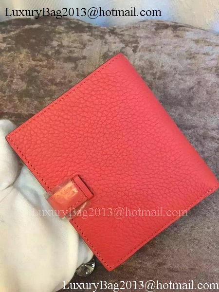 Hermes Bi-Fold Wallet Togo Leather H512 Light Red Hermes Bi-Fold Wallet Togo Leather H512 Light Red