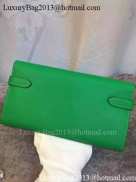 Hermes Kelly Wallet Epsom Leather H009 Green