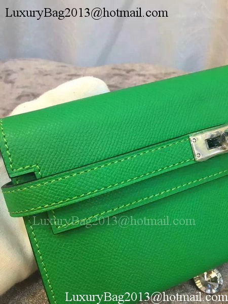 Hermes Kelly Wallet Epsom Leather H009 Green
