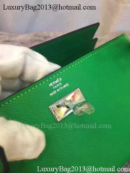 Hermes Kelly Wallet Epsom Leather H009 Green