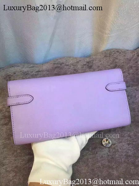 Hermes Kelly Wallet Epsom Leather H009 Lavender