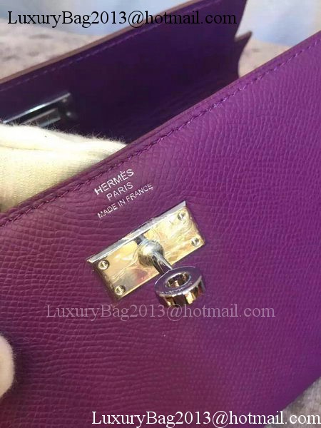 Hermes Kelly Wallet Epsom Leather H009 Purple