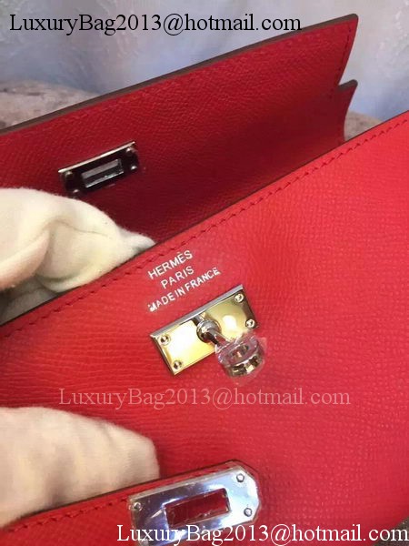 Hermes Kelly Wallet Epsom Leather H009 Red