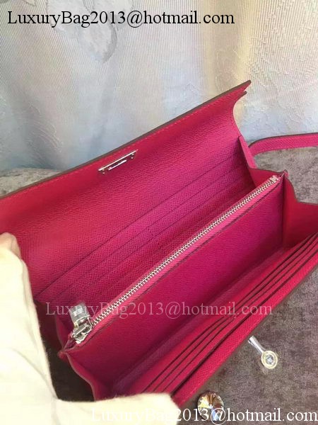 Hermes Kelly Wallet Epsom Leather H009 Rose