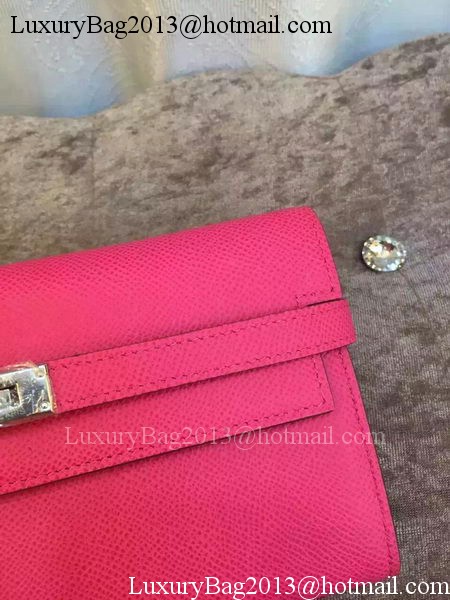 Hermes Kelly Wallet Epsom Leather H009 Rose