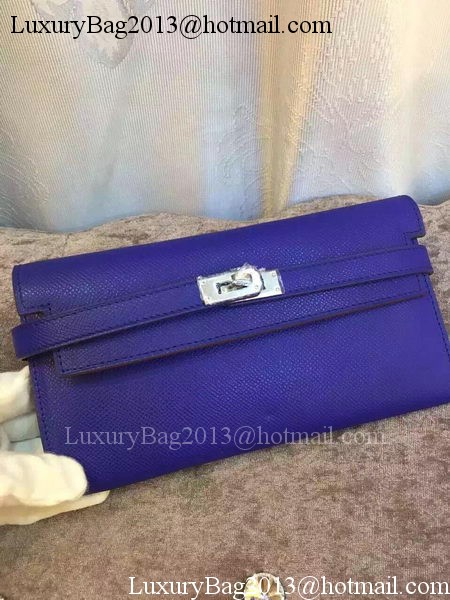 Hermes Kelly Wallet Epsom Leather H009 Royal