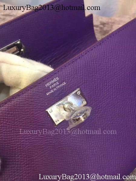 Hermes Kelly Wallet Epsom Leather H009 Violet