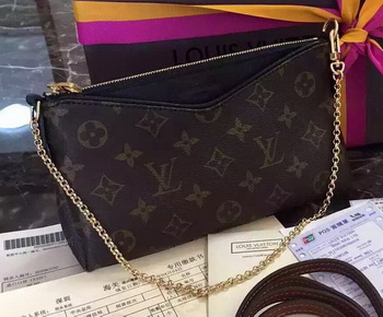 Louis Vuitton M41638 Black Monogram Canvas PALLAS Clutch