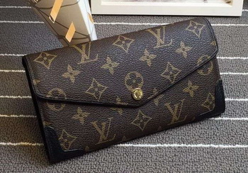 Louis Vuitton Monogram Canvas SARAH WALLET RETIRO M41951 Black