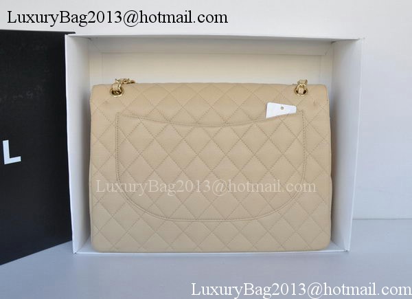 Chanel Jumbo Double Flaps Bag Apricot Cannage Pattern A36097 Gold