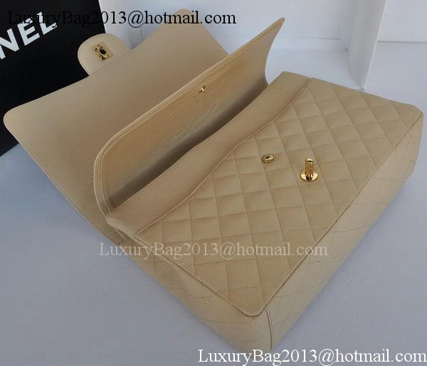 Chanel Jumbo Double Flaps Bag Apricot Cannage Pattern A36097 Gold