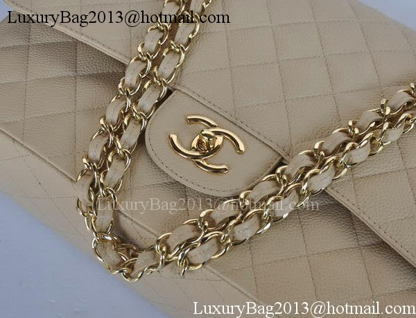 Chanel Jumbo Double Flaps Bag Apricot Cannage Pattern A36097 Gold