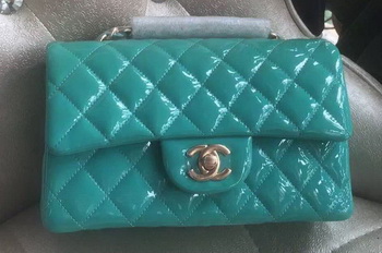 Chanel mini Classic Flap Bag Original Patent A1116 Green