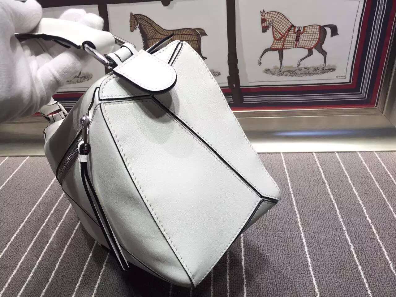 Loewe Puzzle Large Bag L9120 White