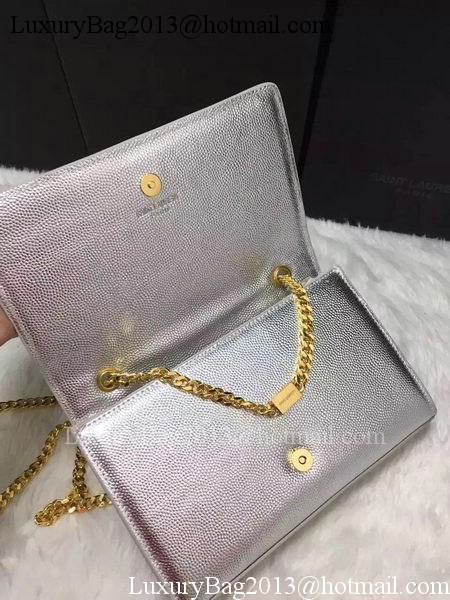 Yves Saint Laurent Cross-body Shoulder Bag Y9015 Silver