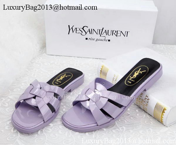 Yves Saint Laurent Patent Leather Slipper YSL287 Lavender