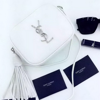 Yves Saint Laurent Monogram Blogger Bag Y16SS White