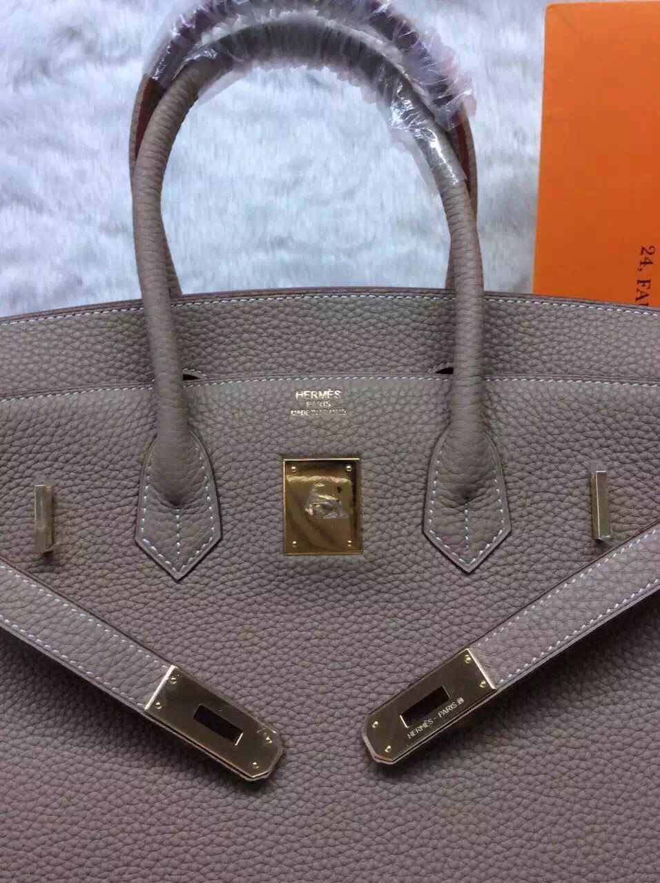 Hermes Birkin 35CM 30CM Tote Bag Grainy Leather H35H30 Grey