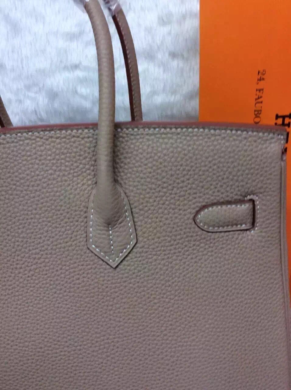 Hermes Birkin 35CM 30CM Tote Bag Grainy Leather H35H30 Grey