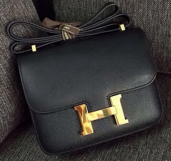 Hermes Constance Bag Calfskin Leather H9999 Black