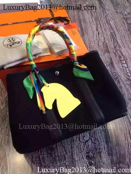 Hermes Garden Party 36cm Tote Bags Canvas HGP1927 Black