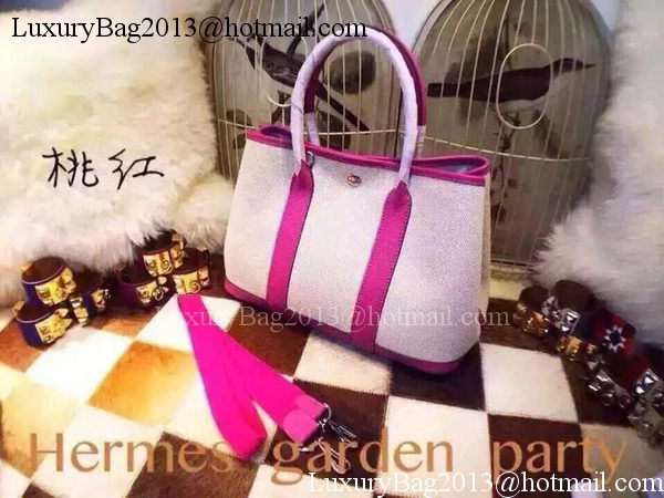 Hermes Garden Party 36cm Tote Bags Canvas HGP1927 Rose
