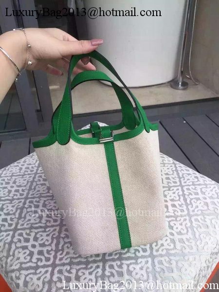 Hermes Picotin Lock 18cm Bag Canvas HPL8618T Green