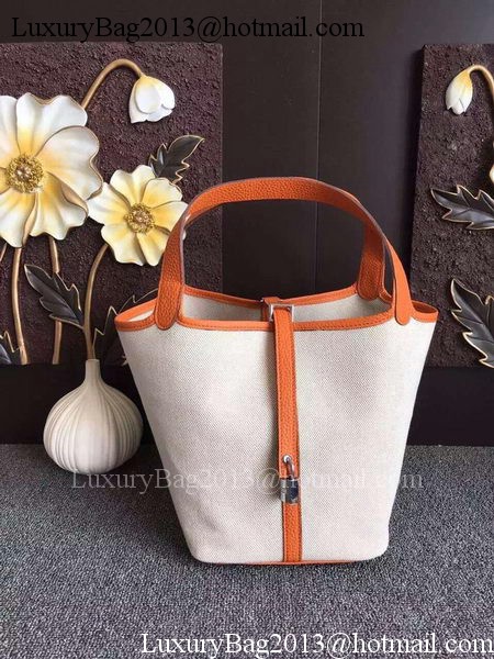 Hermes Picotin Lock 18cm Bag Canvas HPL8618T Orange