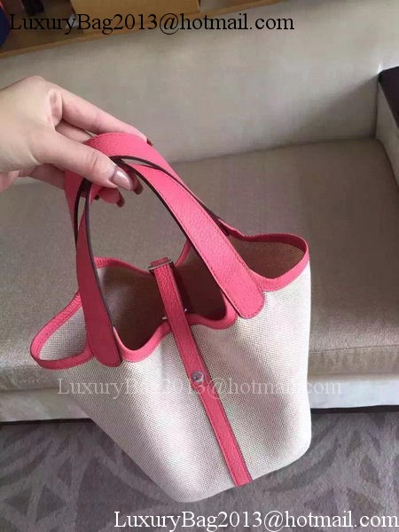 Hermes Picotin Lock 18cm Bag Canvas HPL8618T Pink