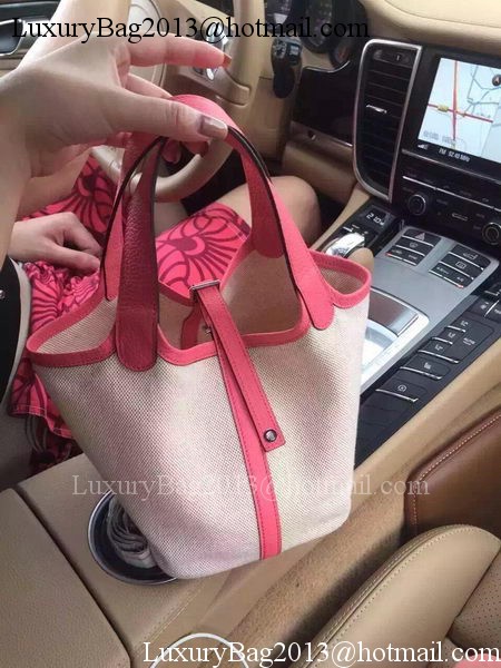 Hermes Picotin Lock 18cm Bag Canvas HPL8618T Pink