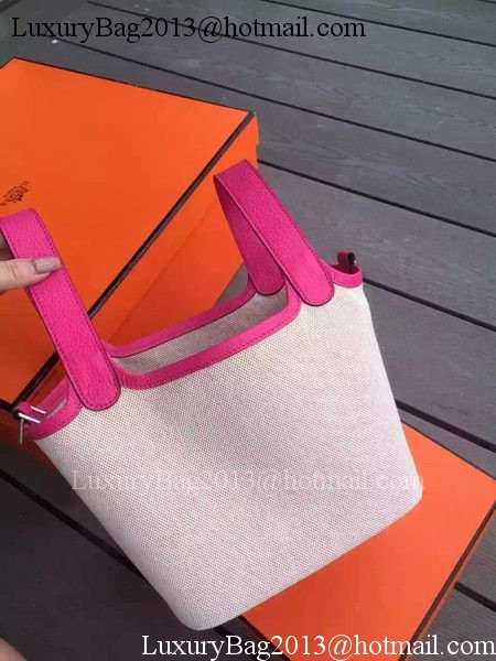 Hermes Picotin Lock 18cm Bag Canvas HPL8618T Rose