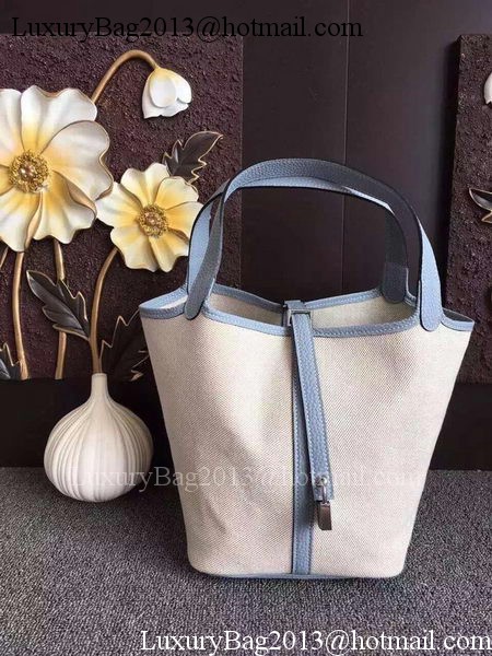 Hermes Picotin Lock 18cm Bag Canvas HPL8618T SkyBlue