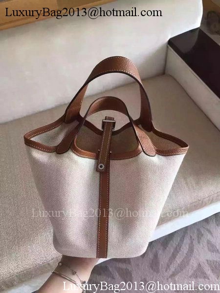 Hermes Picotin Lock 18cm Bag Canvas HPL8618T Wheat