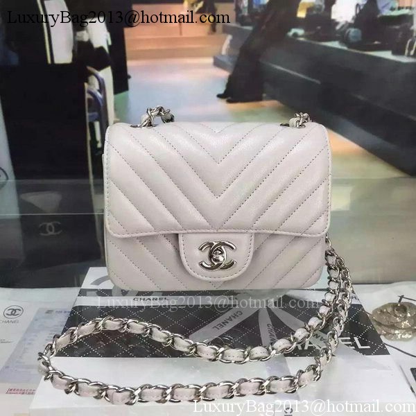 Chanel Classic MINI Flap Bag Cannage Pattern Leather A8171 Grey