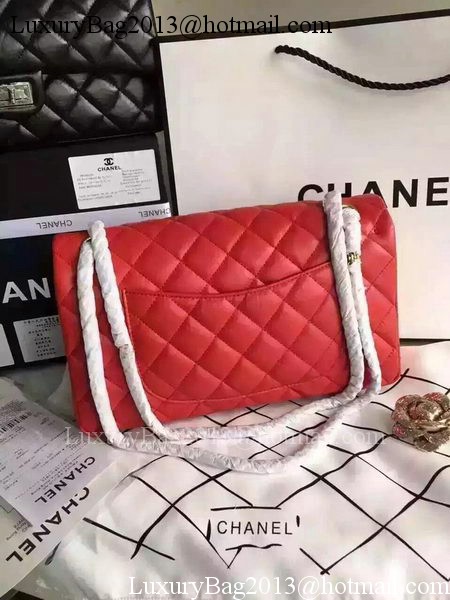 Chanel Classic Flap Bag Red Original Leather CHA8575 Gold