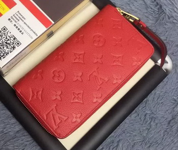 Louis Vuitton Monogram Empreinte ZIPPY WALLET M60571 Red