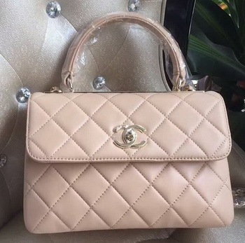 Chanel Classic Top Flap Bag Original Sheepskin Leather A92236 Apricot