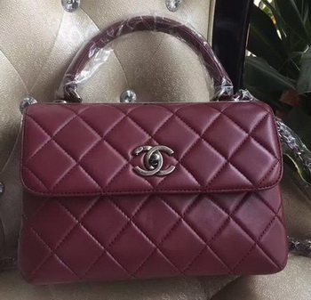 Chanel Classic Top Flap Bag Original Sheepskin Leather A92236 Burgundy