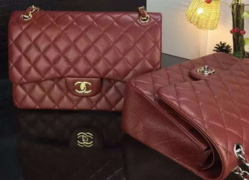 Chanel Classic Flap Bag Original Cannage Patterns A1119 Burgundy