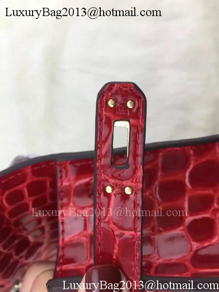 Hermes MINI Kelly 22cm Tote Bag Croco Leather KL22 Burgundy