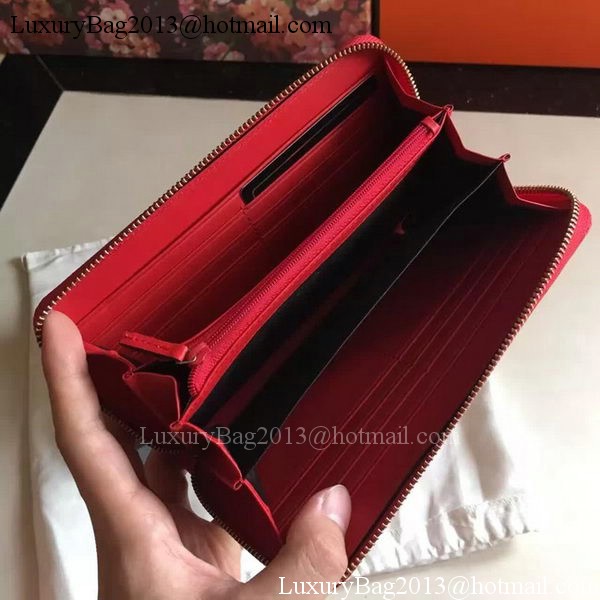 Gucci GG Marmont Zip Around Wallet 443123 Red