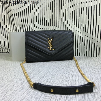 YSL Classic Monogramme Flap Bag Cannage Pattern Y377828L Black