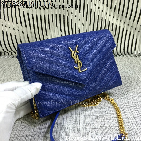 YSL Classic Monogramme Flap Bag Cannage Pattern Y377828S Royal