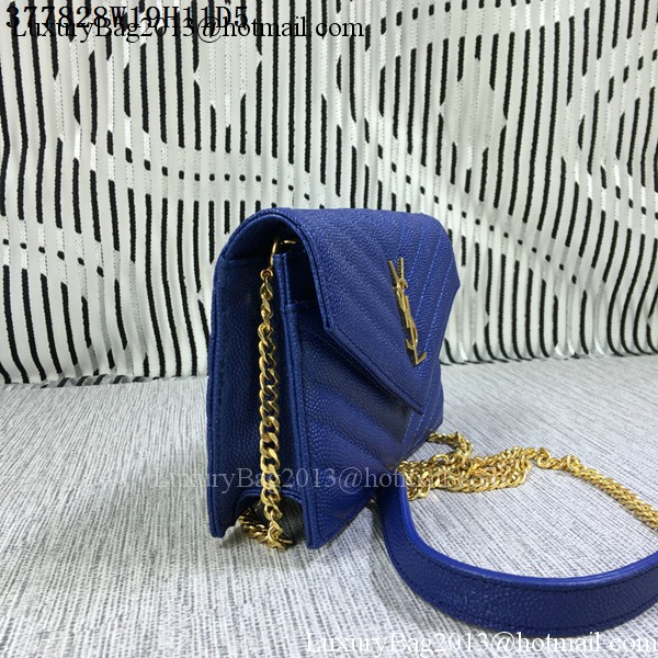 YSL Classic Monogramme Flap Bag Cannage Pattern Y377828S Royal