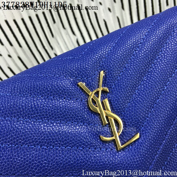 YSL Classic Monogramme Flap Bag Cannage Pattern Y377828S Royal